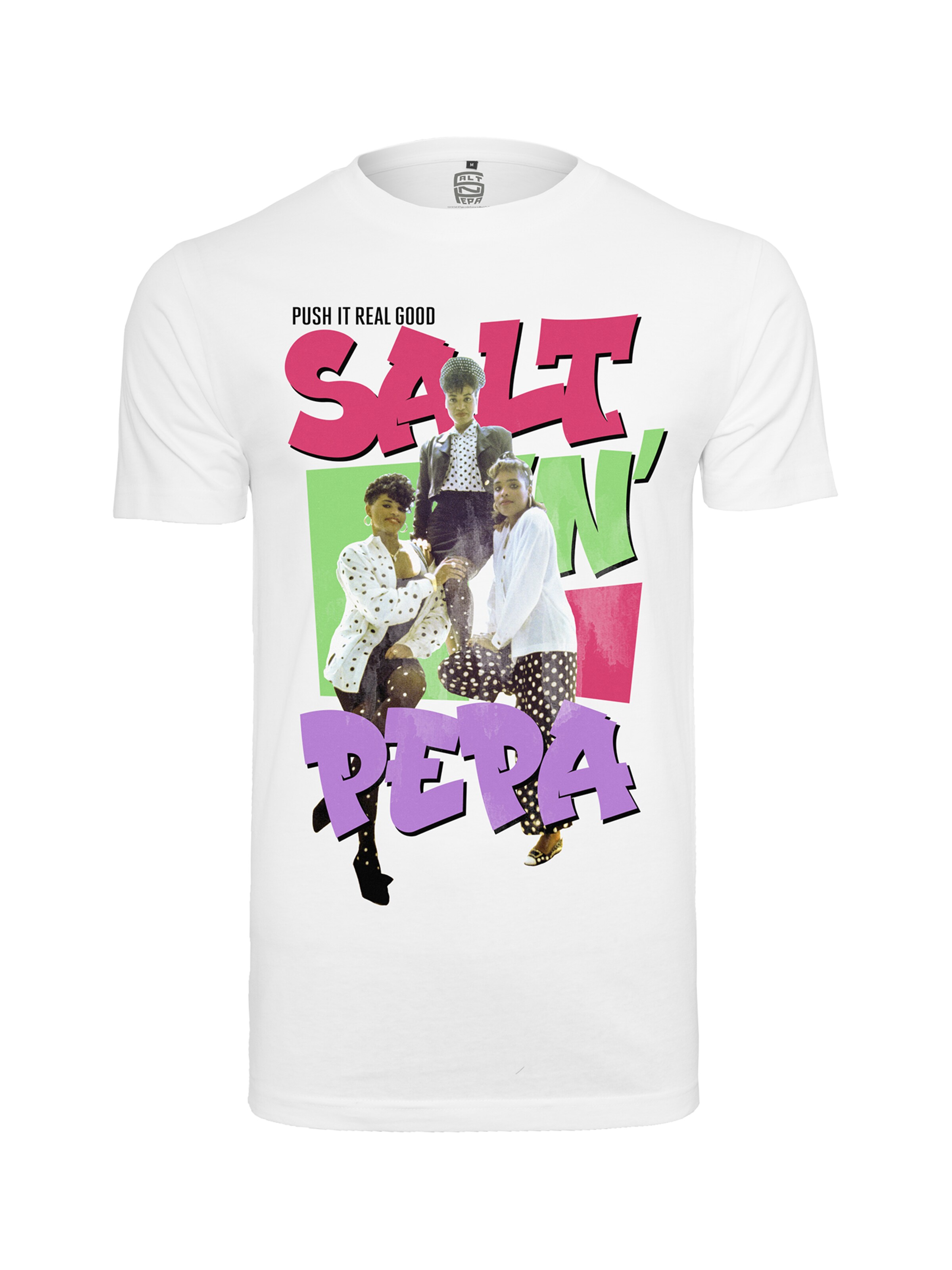 Merchcode Shirt 'Ladies Salt N Pepa' in XS in Light green / Light purple / Pink / White, Item view