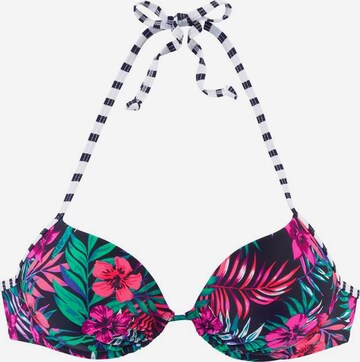 Top per bikini di VENICE BEACH in blu: frontale