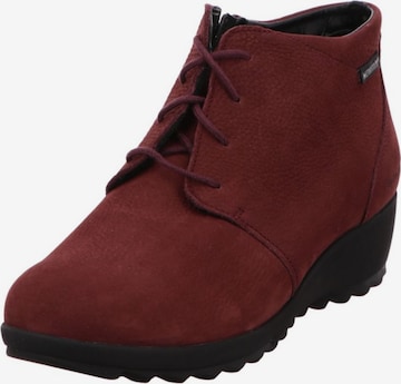 MEPHISTO Lace-Up Ankle Boots in Red: front