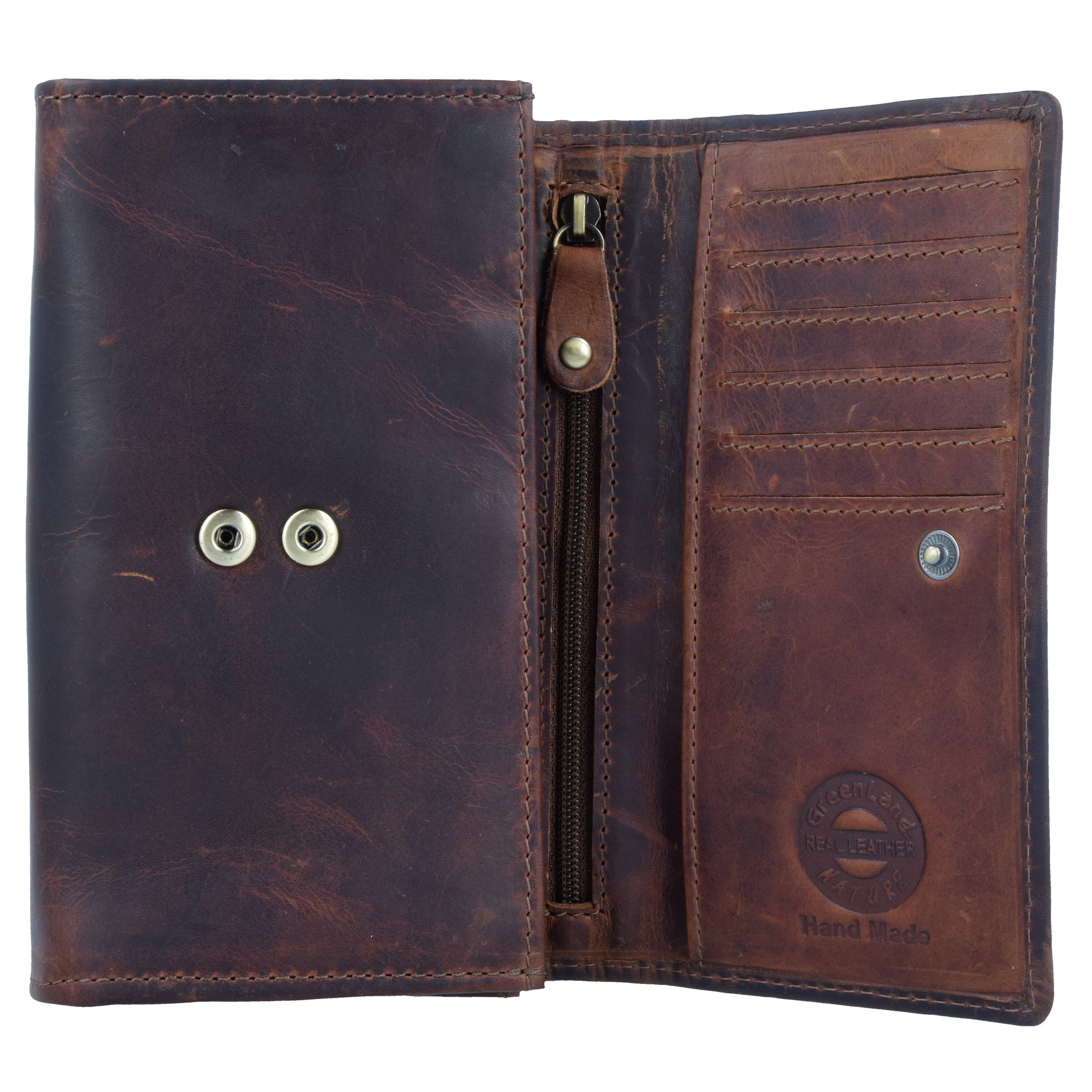 Greenland Nature Portemonnee 'Soft & Safe' in Bruin