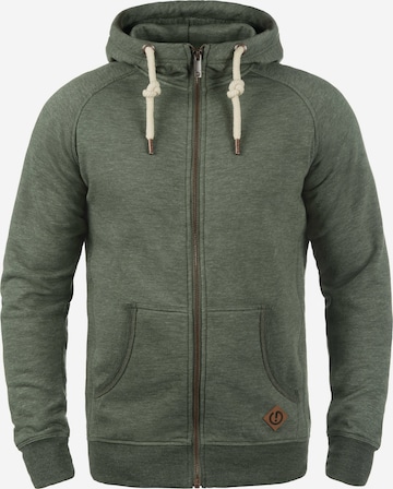 !Solid Zip-Up Hoodie 'Vitu' in Green: front