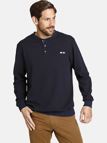 Jan Vanderstorm Sweatshirt ' Viljar ' in Blauw: voorkant