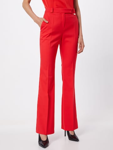 HUGO Bootcut Pantalon 'Hularis' in Rood: voorkant