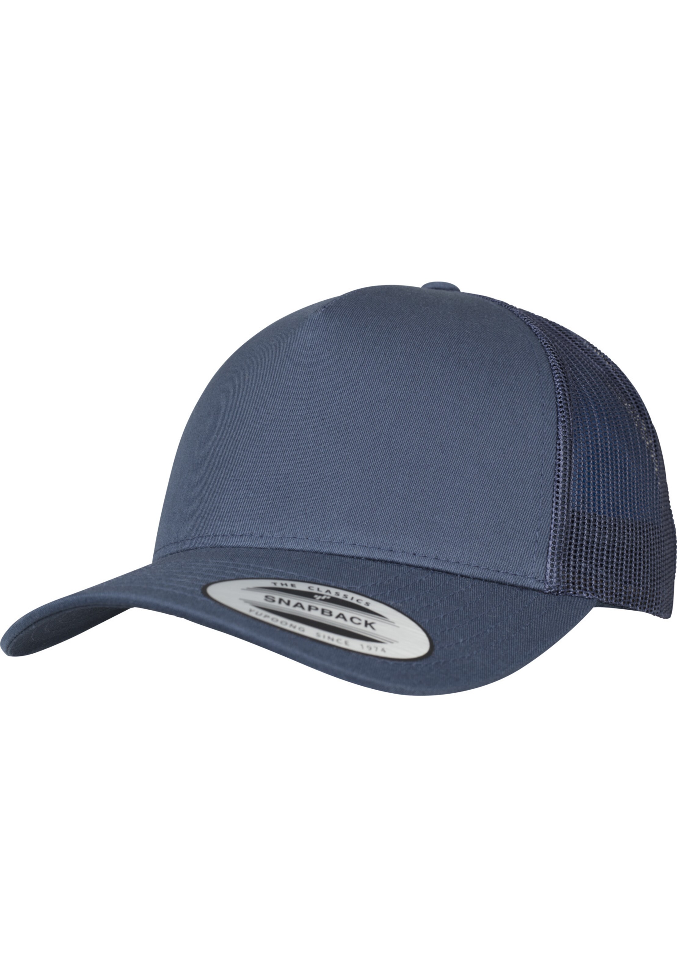 Flexfit Cap in Blau: Vorderseite