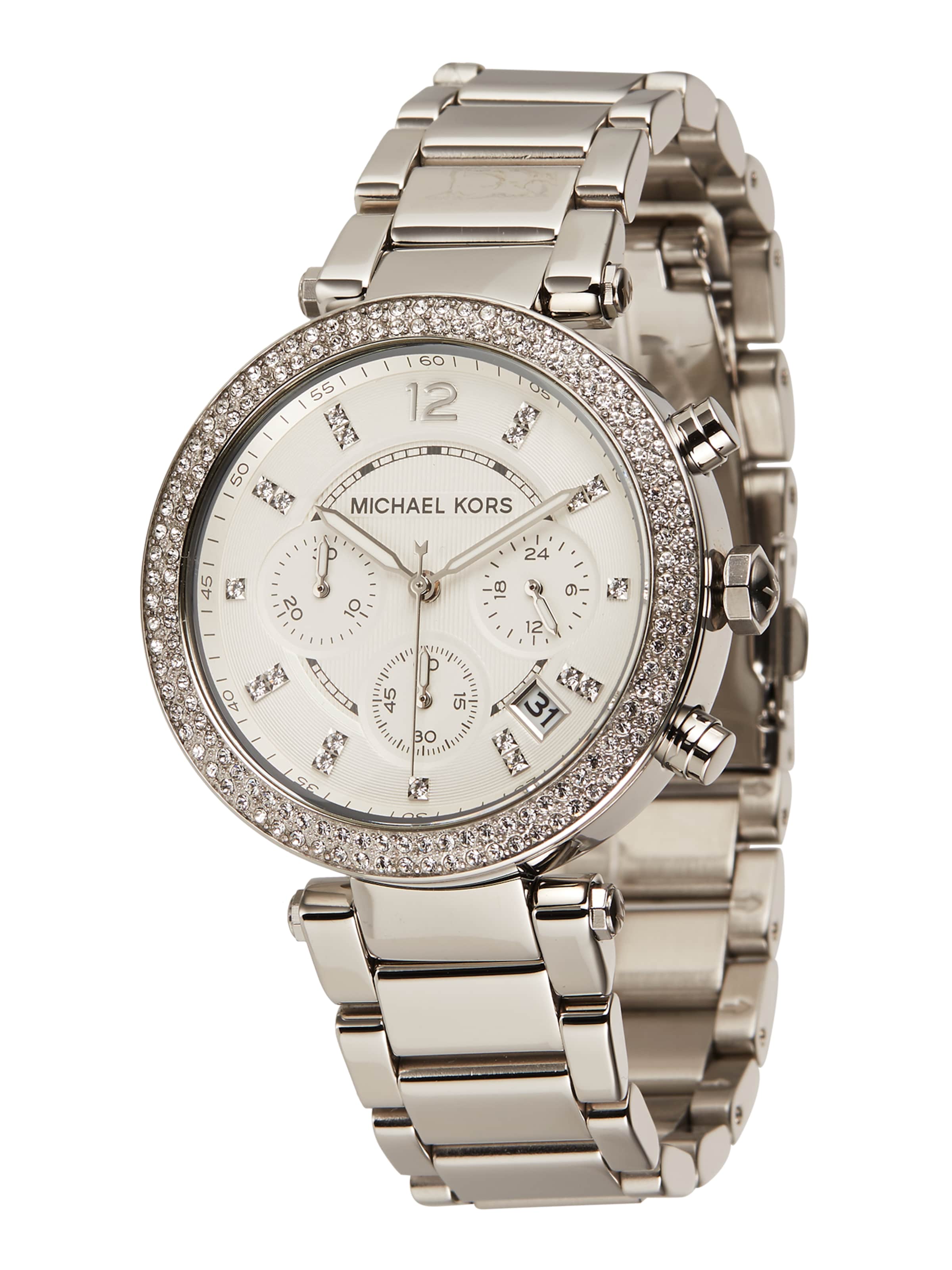 MICHAEL Michael Kors Analogt ur 'PARKER' i sølv: forside