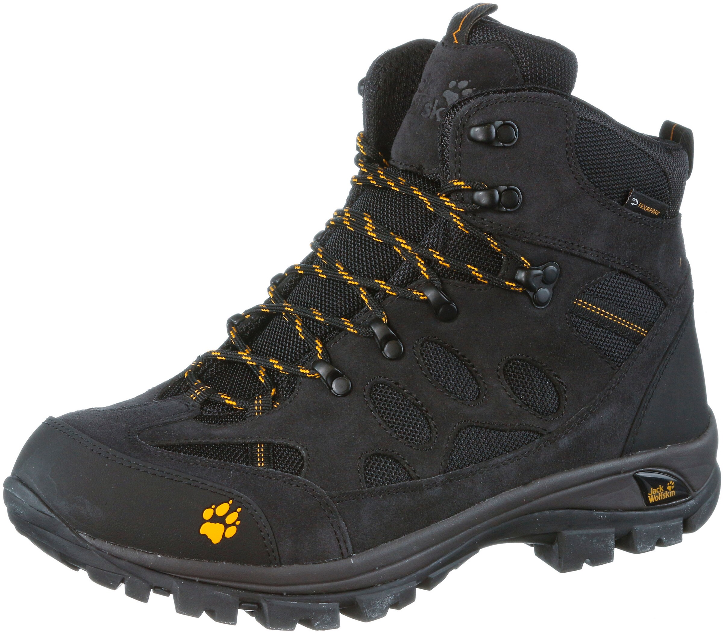 JACK WOLFSKIN - Boots 'ALL TERRAIN 7 TEXAPORE MID M' in de kleur Zwart