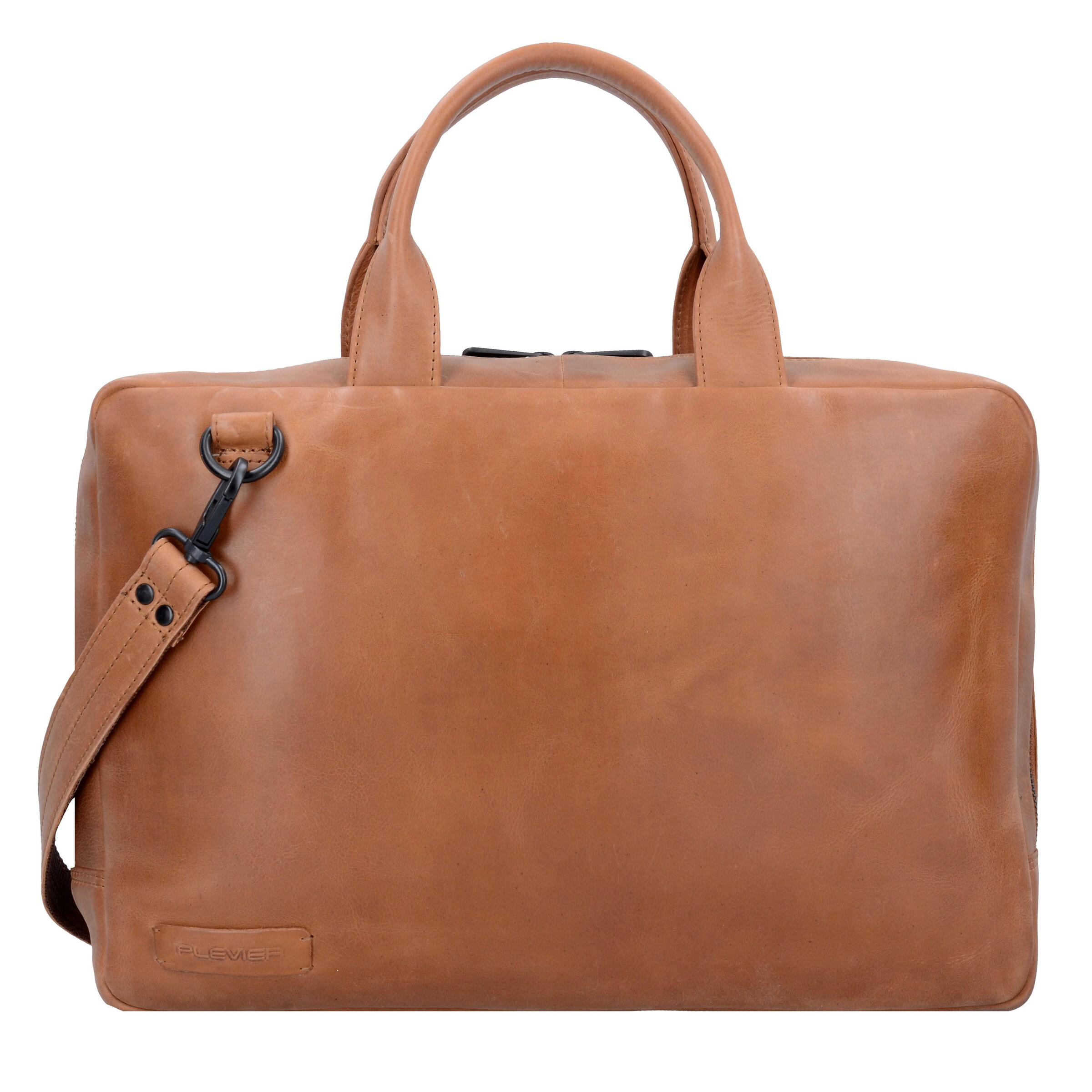 Plevier - Aktentas 'Pure' in de kleur Cognac