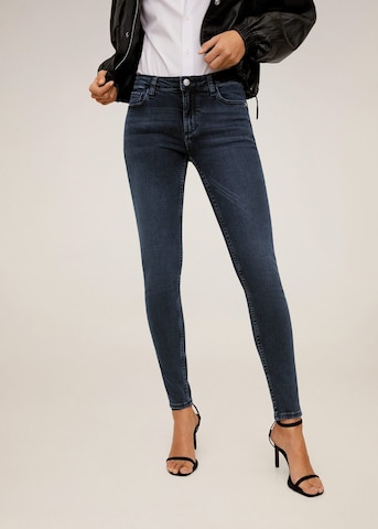 Skinny Jean 'Kim' MANGO en bleu : devant