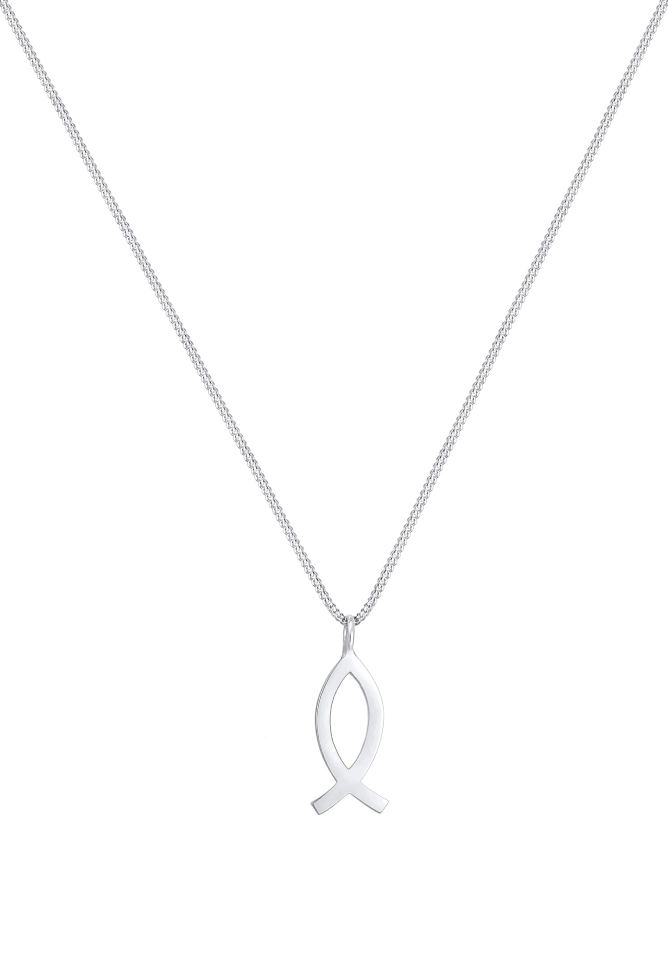 ELLI Halskette Fisch in Silber