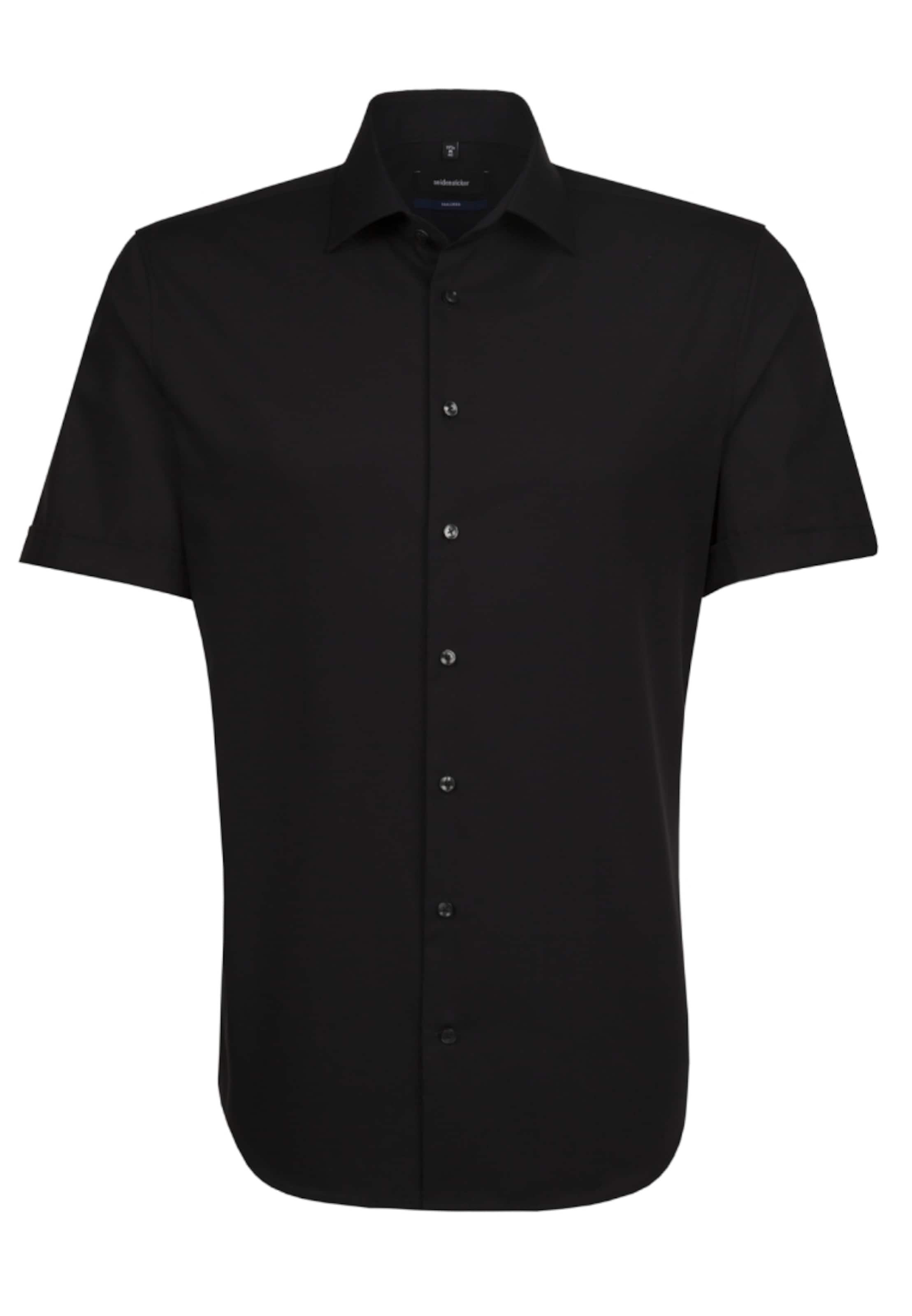 SEIDENSTICKER Button Up Shirt in Black: front