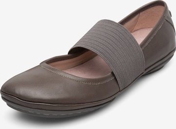 CAMPER Ballet Flats with Strap 'Right' in Grey: front