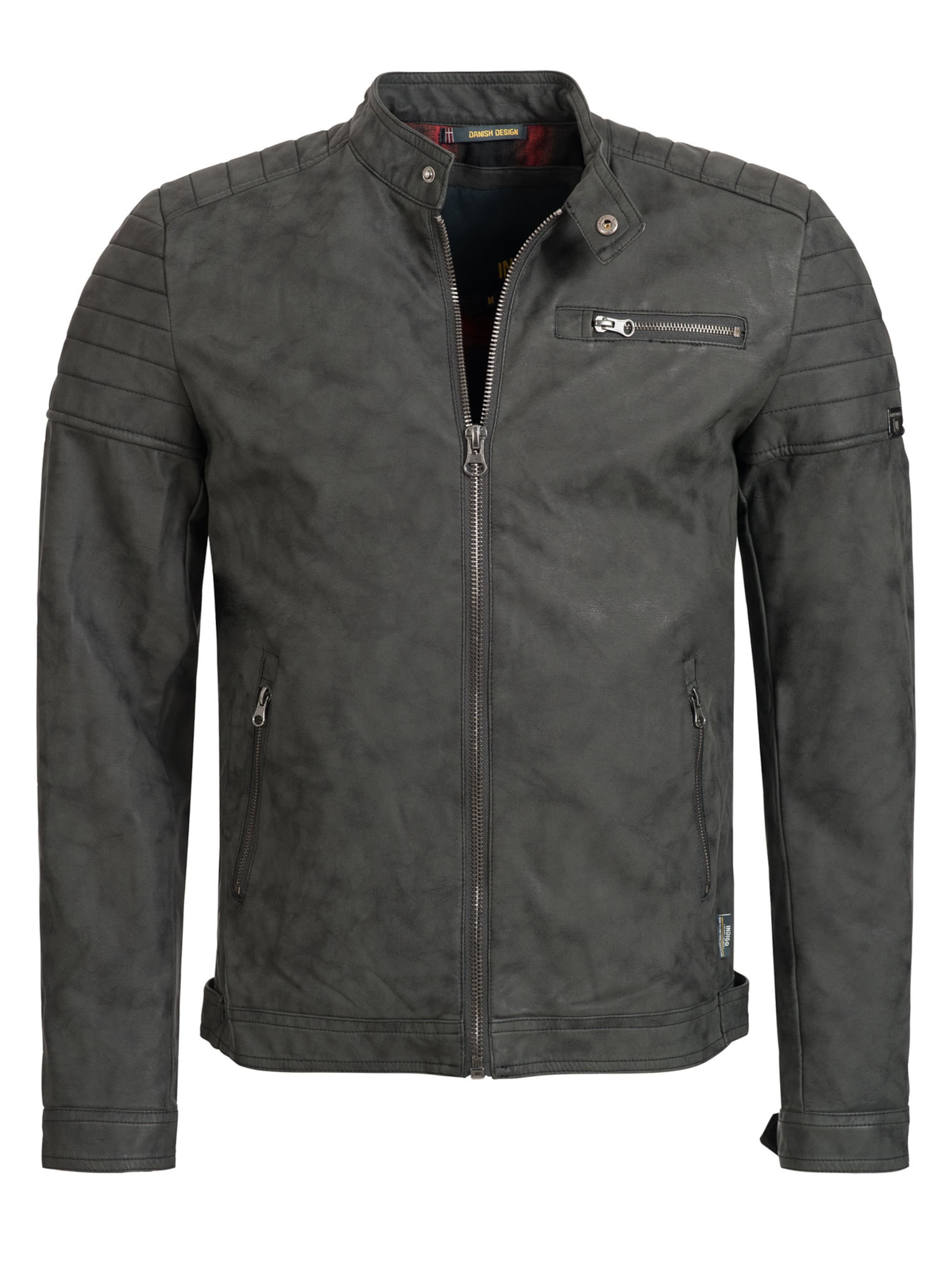 Veste mi-saison ' Manuel ' INDICODE JEANS en gris : devant