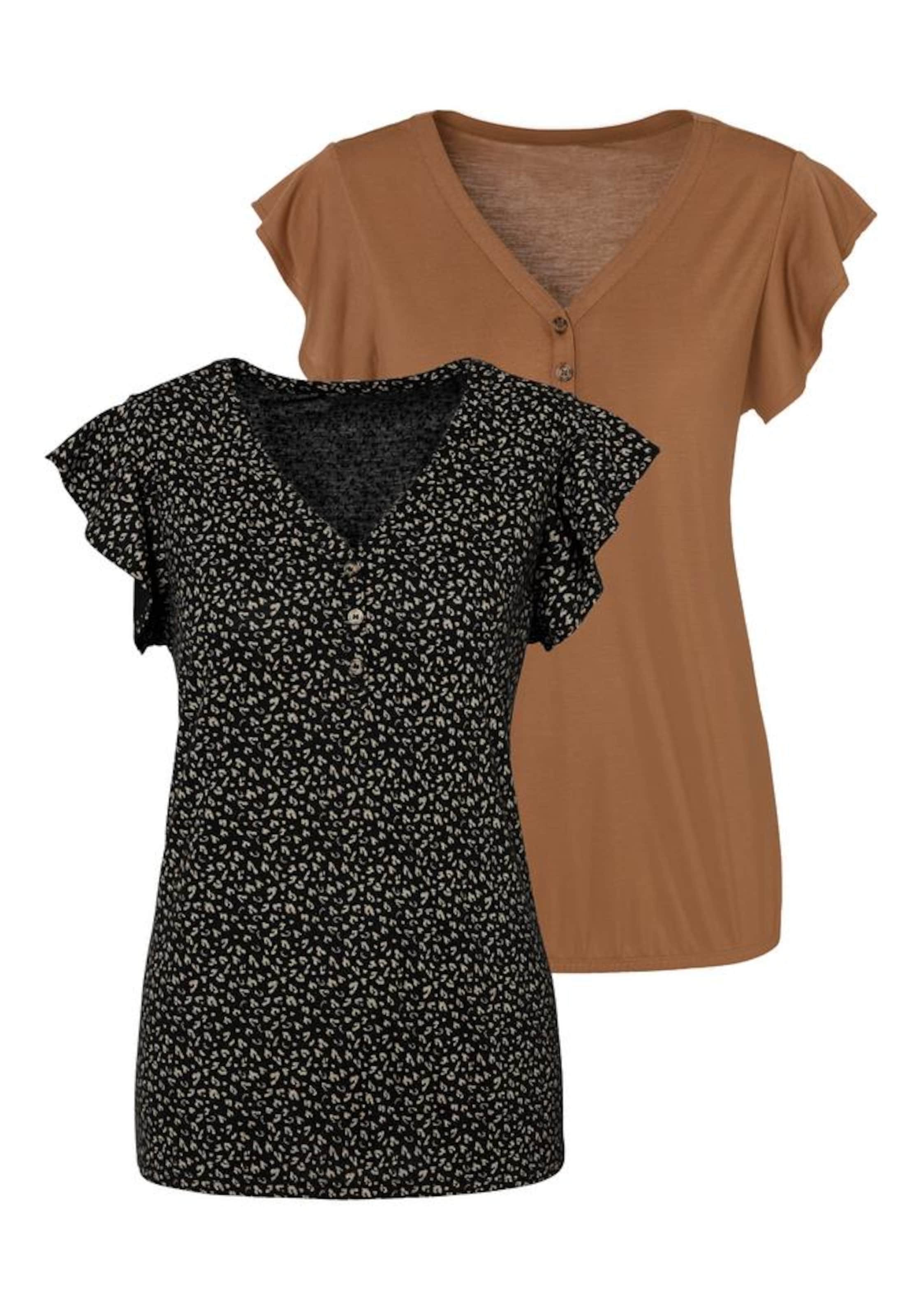 LASCANA Koszulka w kolorze brązowy: przód