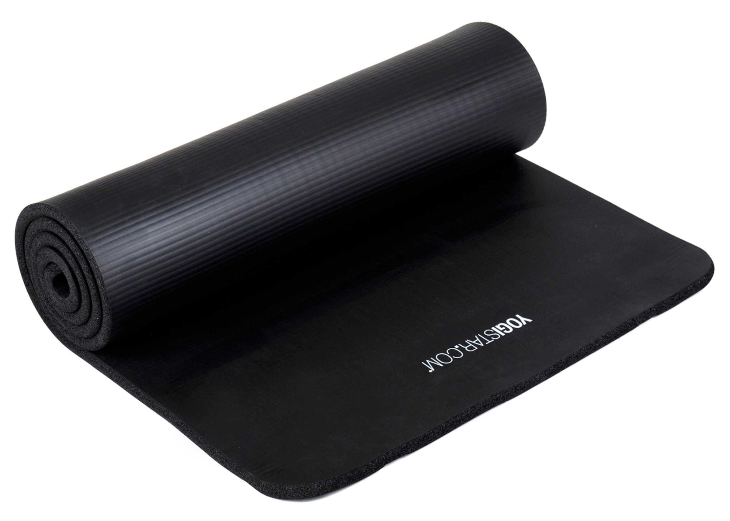 YOGISTAR.COM Mat in Black: front