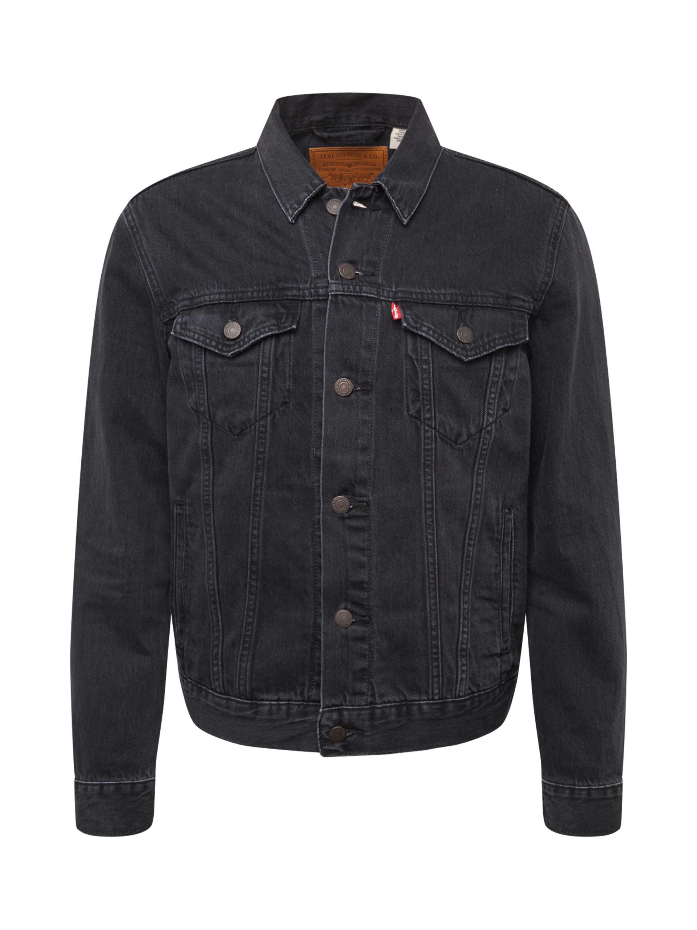 LEVI'S - Tussenjas 'THE TRUCKER' in de kleur Black denim