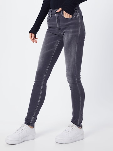 REPLAY Skinny Fit Дънки 'New Luz' в сиво: отпред