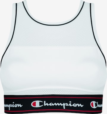 Champion Authentic Athletic Apparel Bustier Tank Fashion Crop Top in Weiß: predná strana