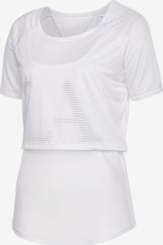 LASCANA ACTIVE Performance Shirt 'Digital Mauve' in White