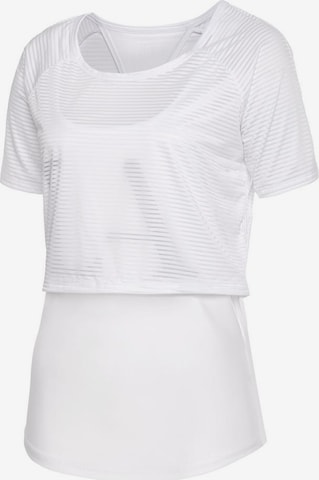 LASCANA ACTIVE Shirt 'Digital Mauve' in Weiß