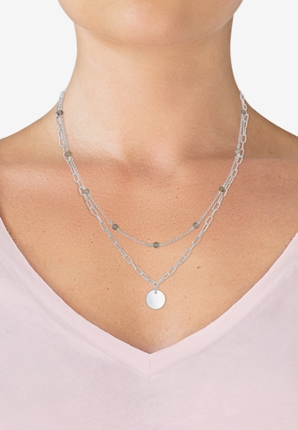 ELLI PREMIUM Necklace 'Layer' in Silver: front
