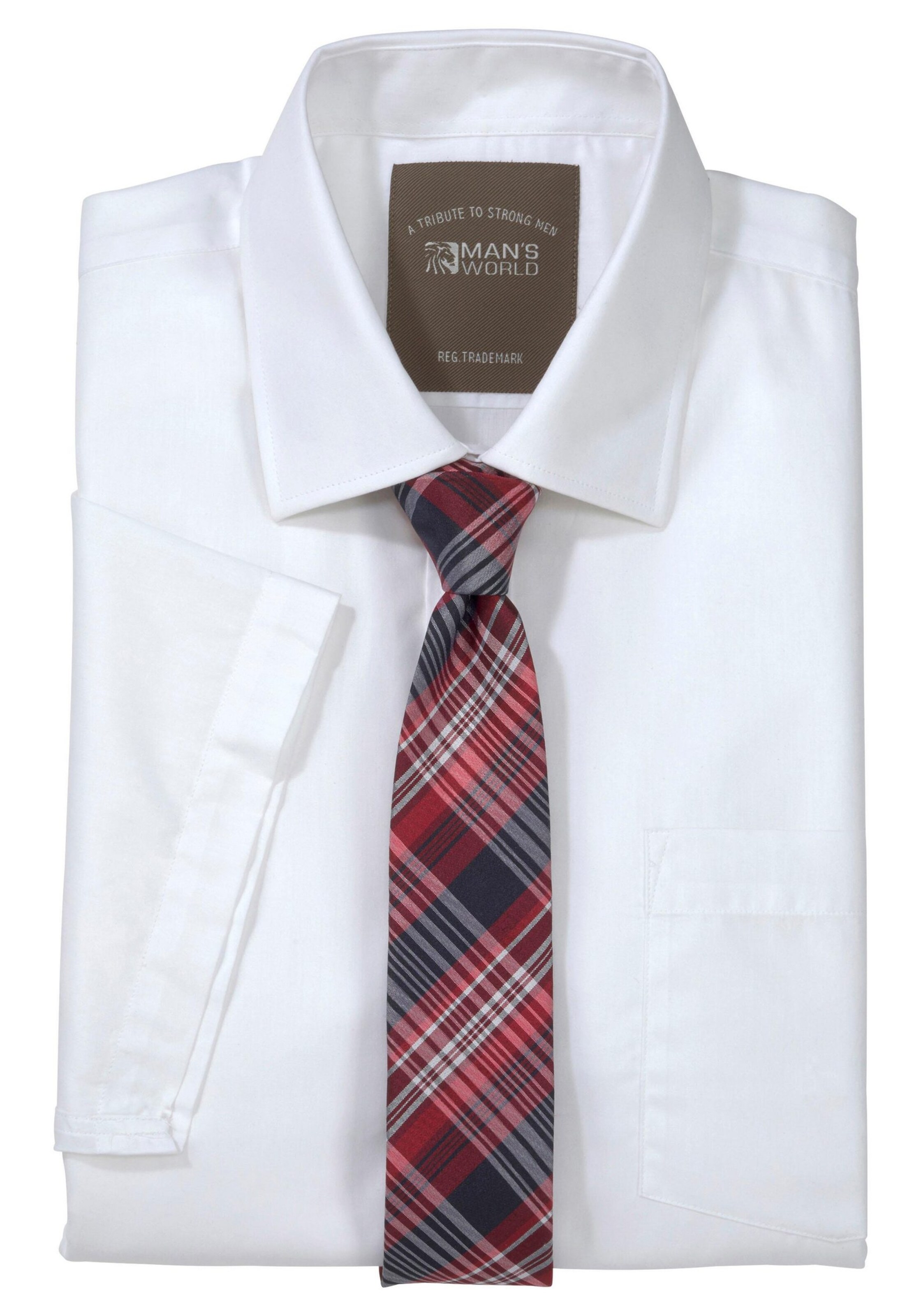 Man's World Regular Fit Hemd in Weiß