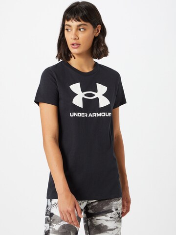 T-shirt fonctionnel UNDER ARMOUR en noir : devant