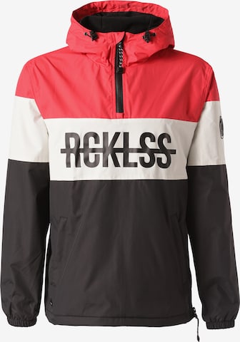 Young & Reckless Tussenjas 'Pull Over Anorak' in Rood: voorkant