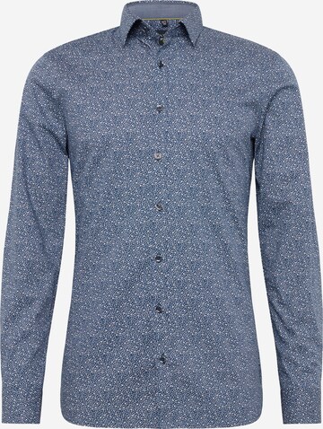 OLYMP Slim fit Overhemd 'No. 6' in Blauw: voorkant