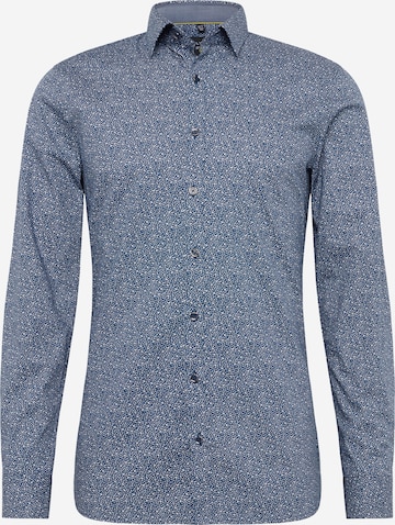 OLYMP Slim fit Overhemd 'No. 6' in Blauw: voorkant