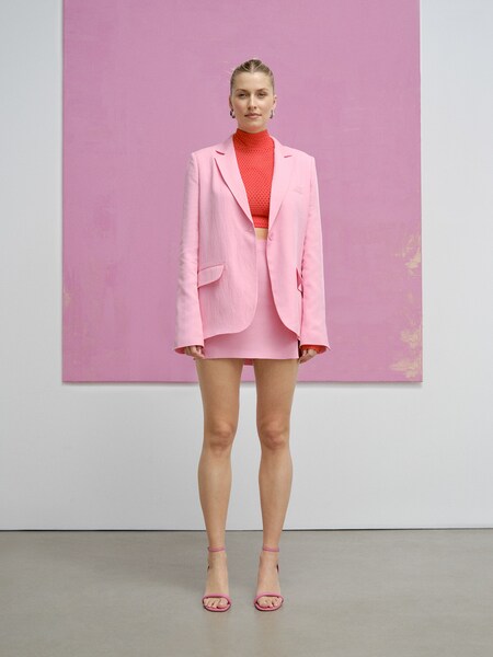 Lena Gercke - Pink Feminine Business Look by LeGer