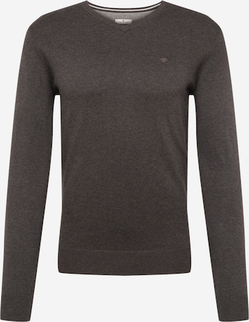 TOM TAILOR Regular fit Sweater in Black: front