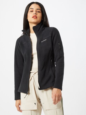 COLUMBIA Athletic fleece jacket 'Fast Trek II' in Black: front