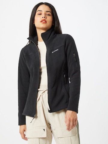 COLUMBIA Athletic Fleece Jacket 'Fast Trek II' in Black: front