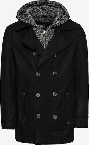 Manteau mi-saison 'Clifford' INDICODE JEANS en noir : devant