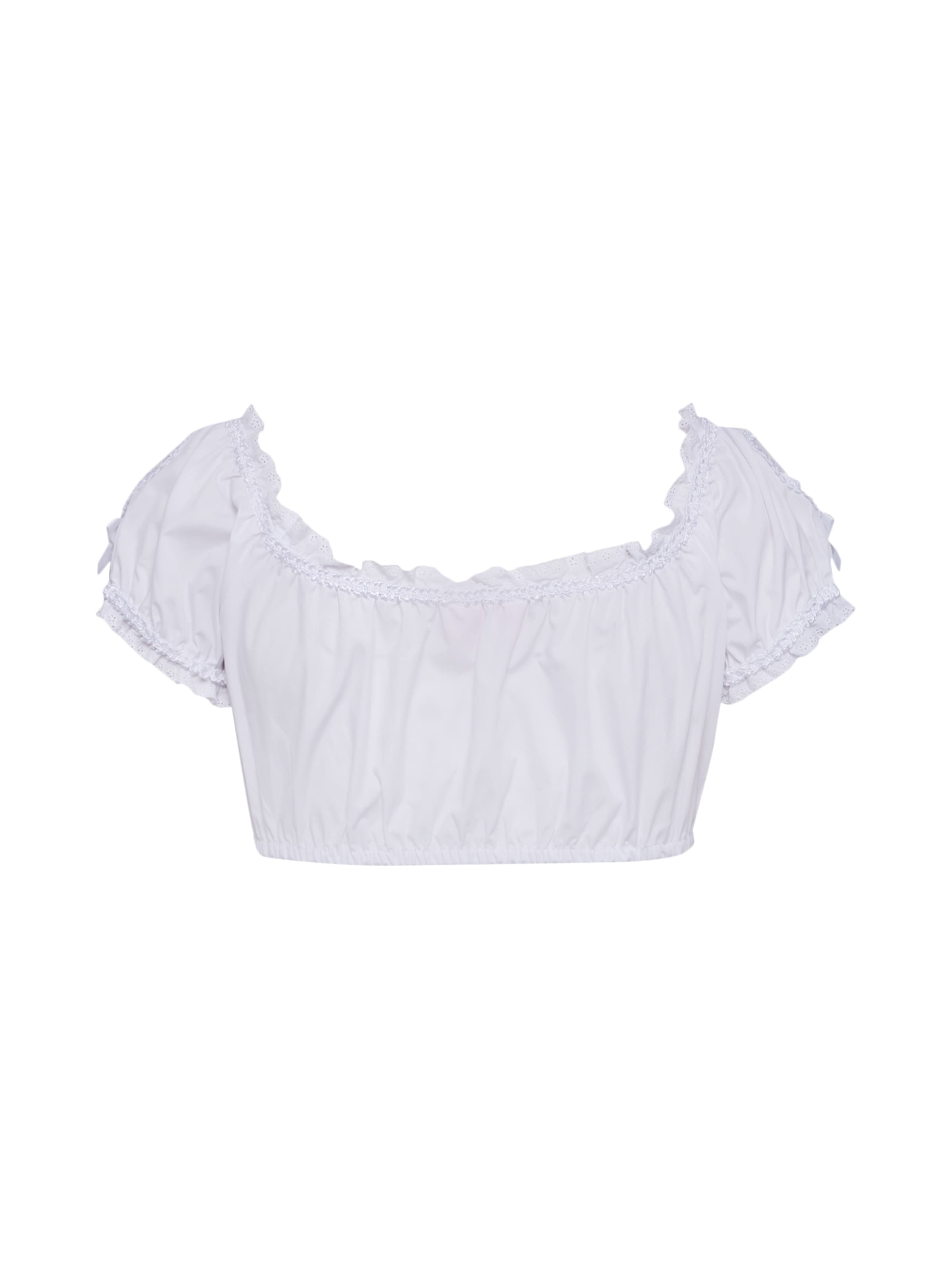 Blouse folklorique Krüger Madl en blanc : derrière