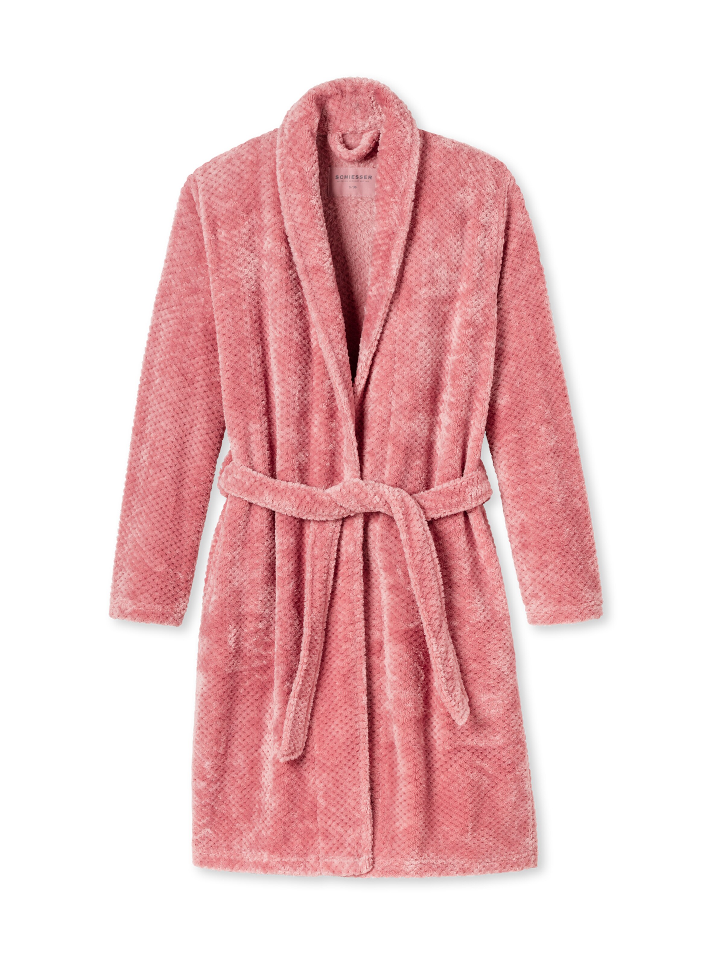 SCHIESSER - Badjas kort in de kleur Oudroze