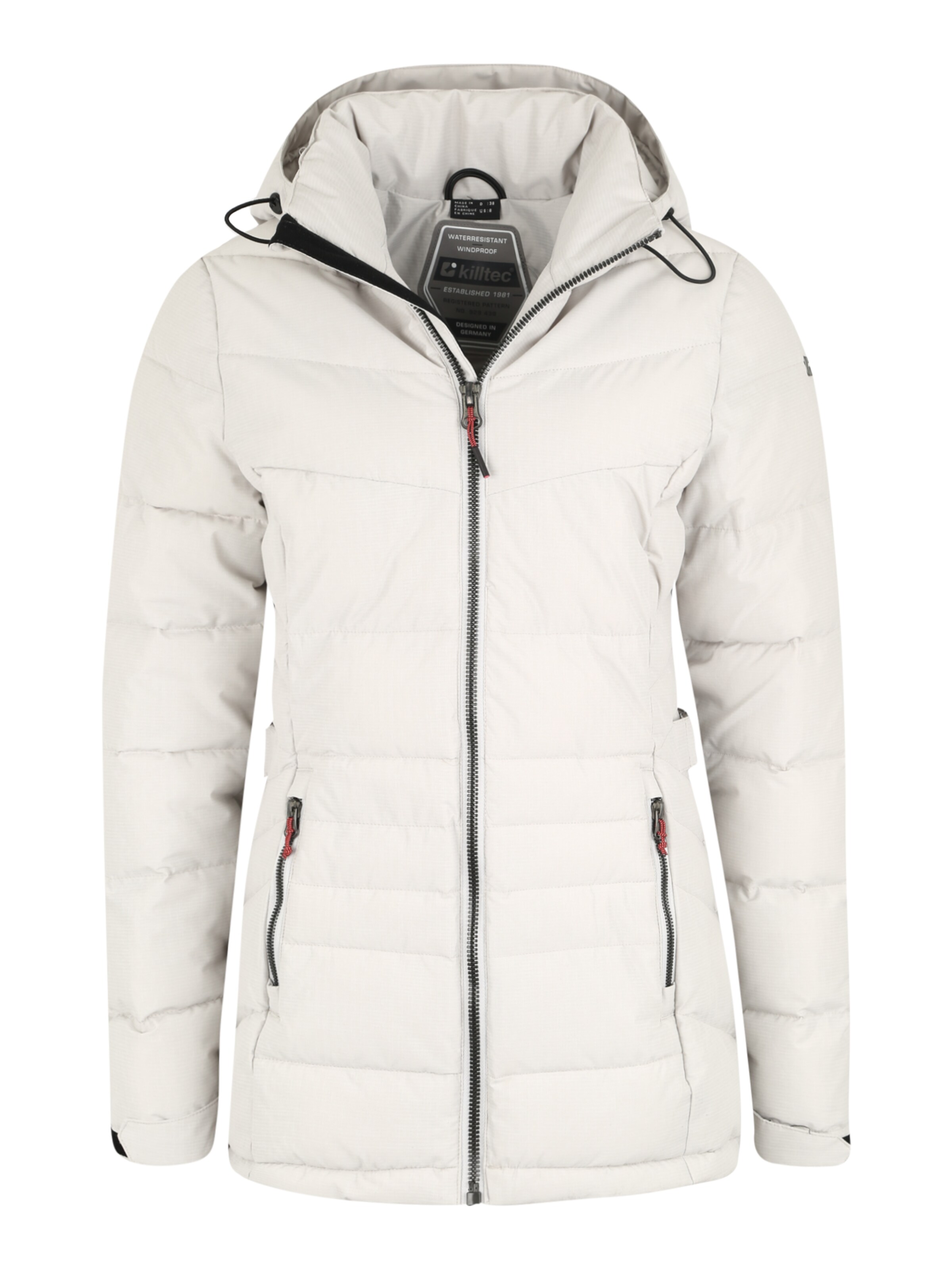 KILLTEC - Outdoorjas 'Drinna' in de kleur Lichtgrijs