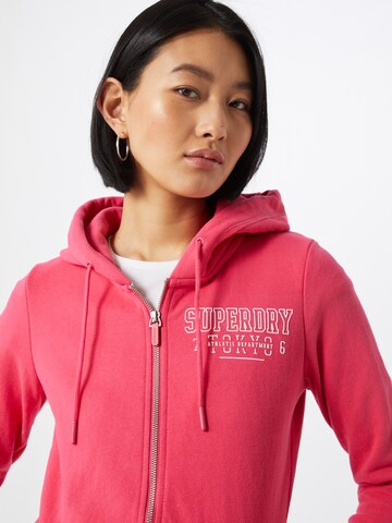 Superdry Sweatjacke 'Track & Fied' in Pink