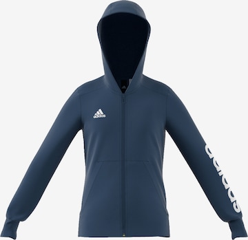 ADIDAS PERFORMANCE Athletic Zip-Up Hoodie 'Essentials' in Blue: front