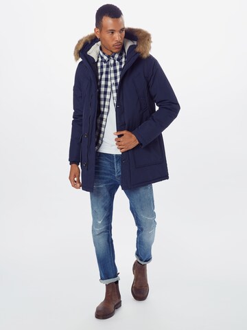 Superdry Regular fit Winterparka 'EVEREST' in Blauw