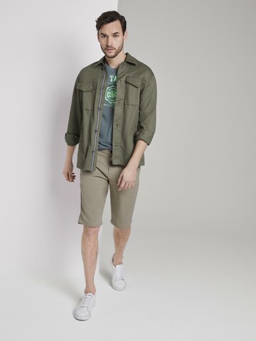 TOM TAILOR Normální Chino kalhoty – béžová