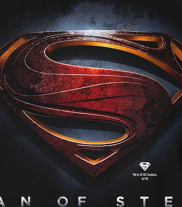 LOGOSHIRT T-Shirt 'Superman - Man Of Steel' in Schwarz