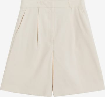 MANGO Wide leg Broek 'Malvi' in Beige: voorkant