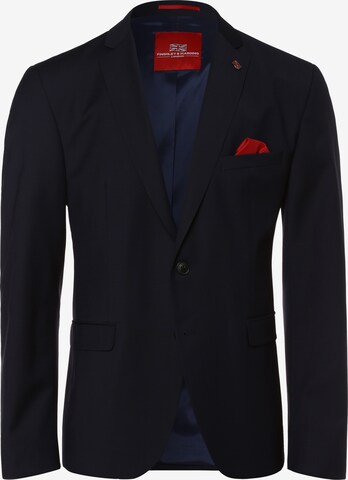 Finshley & Harding London Slim fit Business Blazer 'Lucas Athletic' in Blue: front