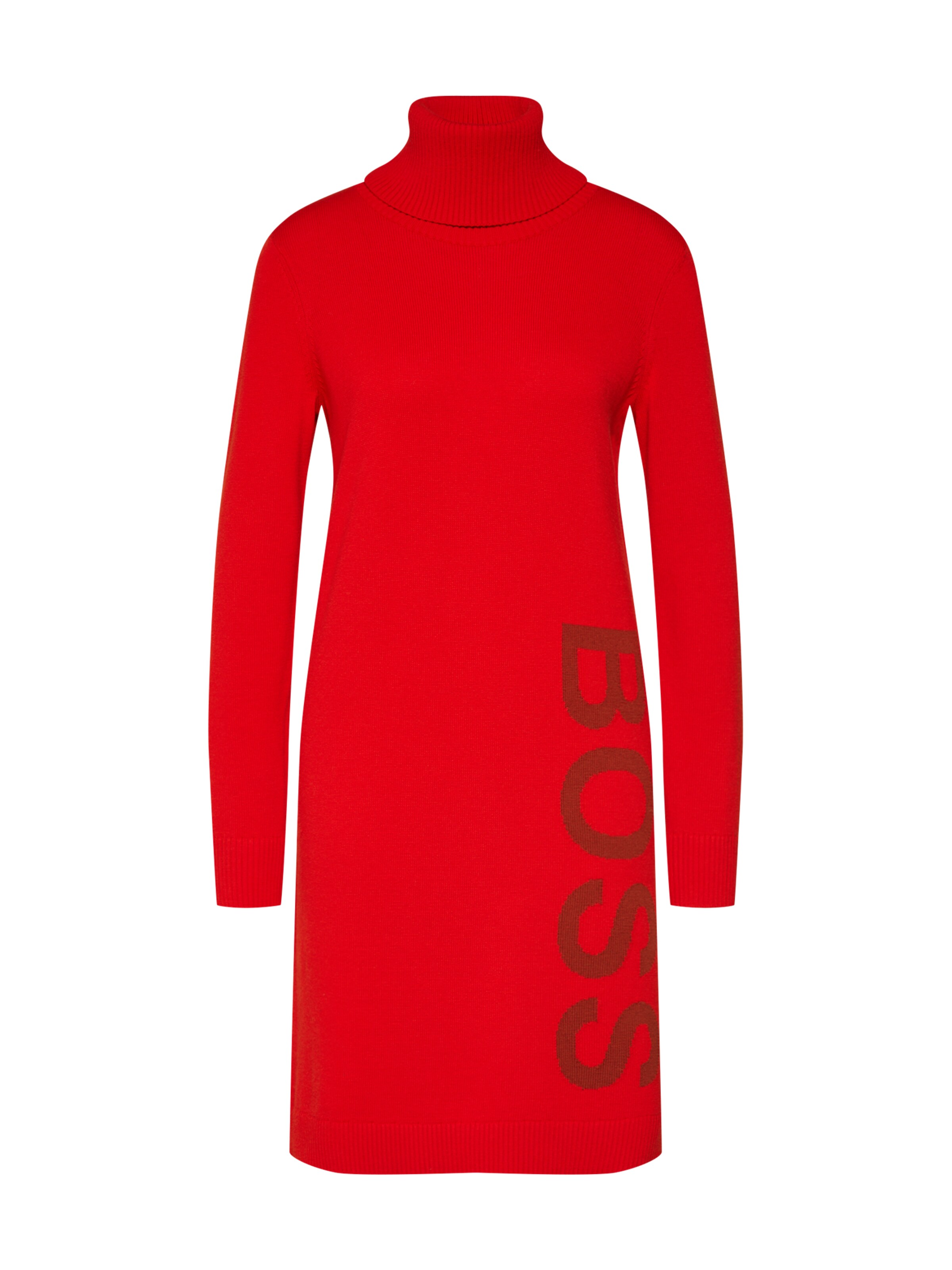 BOSS - Gebreide jurk 'Wabellettas' in de kleur Rood