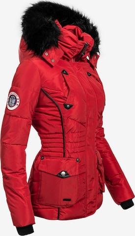 MARIKOO Winter Jacket 'Vanilla' in Red