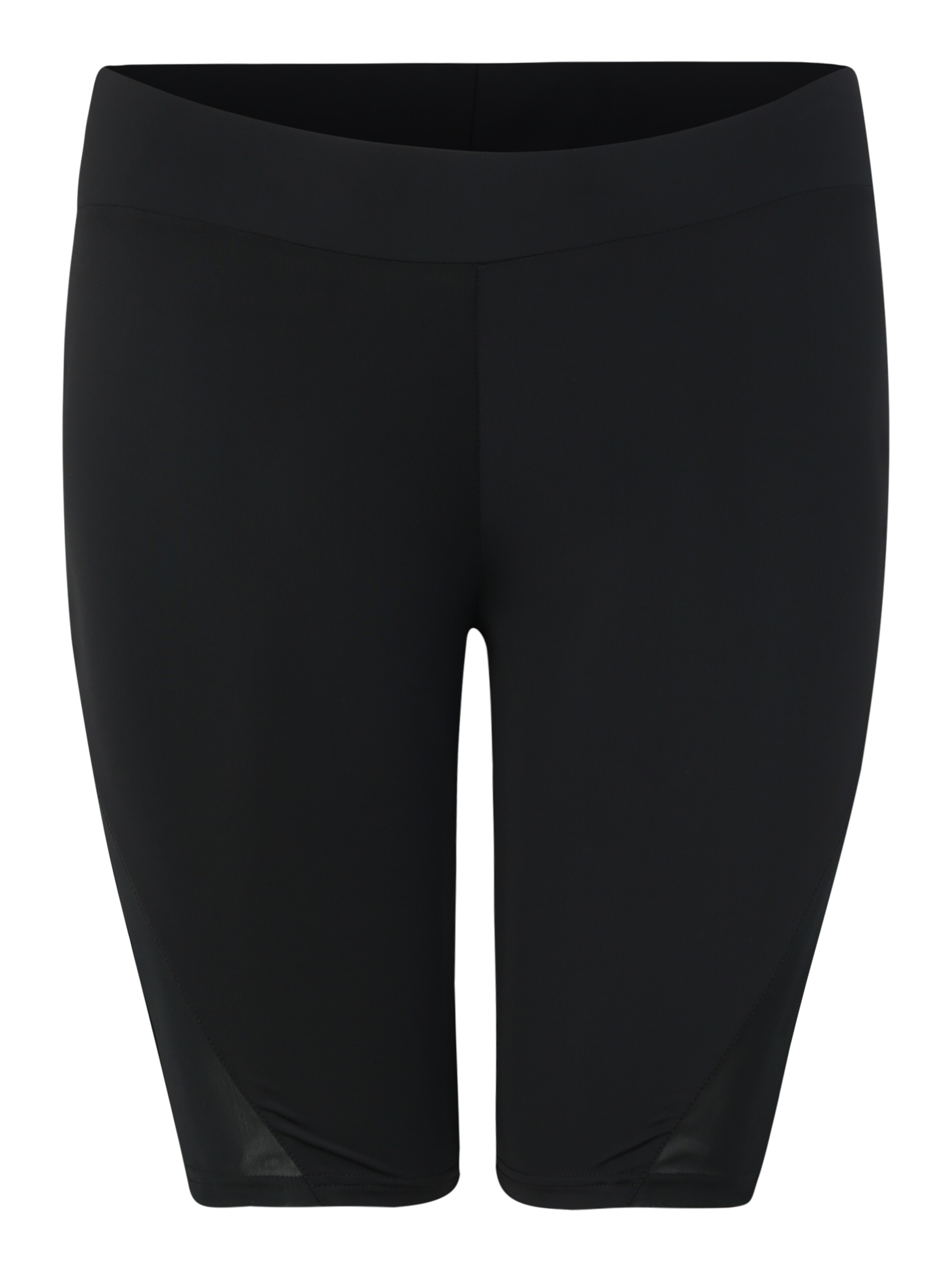 Urban Classics Curvy - Broek 'Ladies Tech Mesh Cycle Shorts' in de kleur Zwart