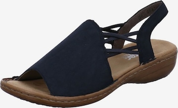Rieker Sandals in Blue: front