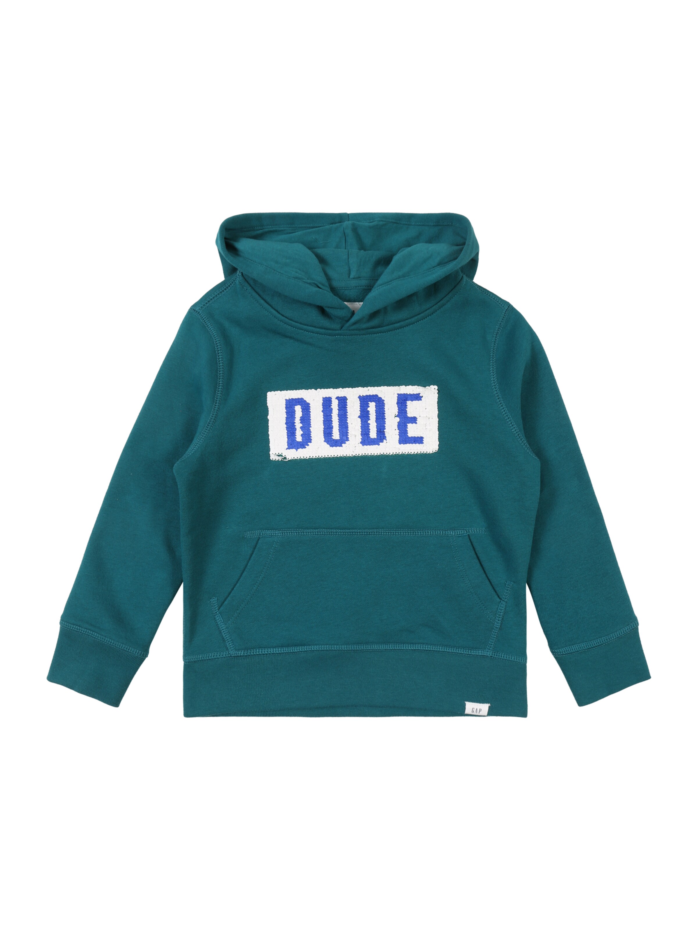 GAP - Sweatshirt 'SEPT FLIPPY HD' in de kleur Petrol