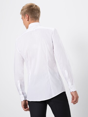 Slim fit Camicia business 'No. 6' di OLYMP in bianco